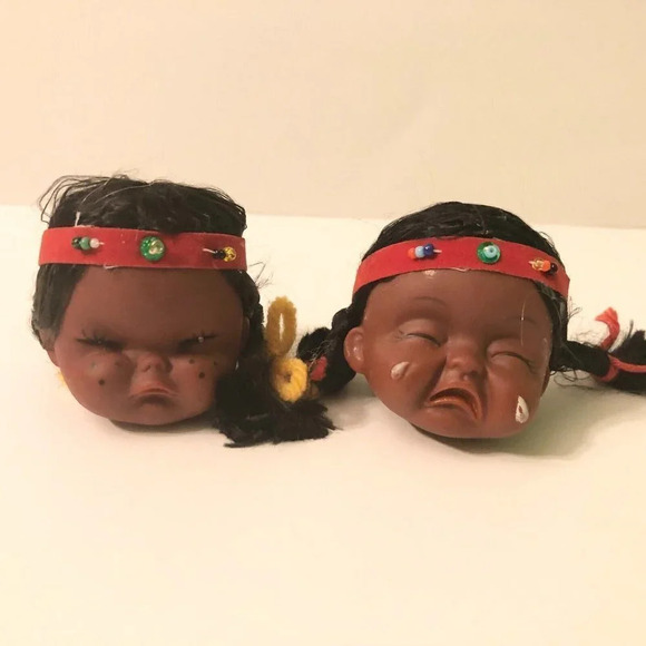 Lot of 7 Assorted Doll Heads Clown Baby Girl Dennis The  Mennace - Picture 14 of 16